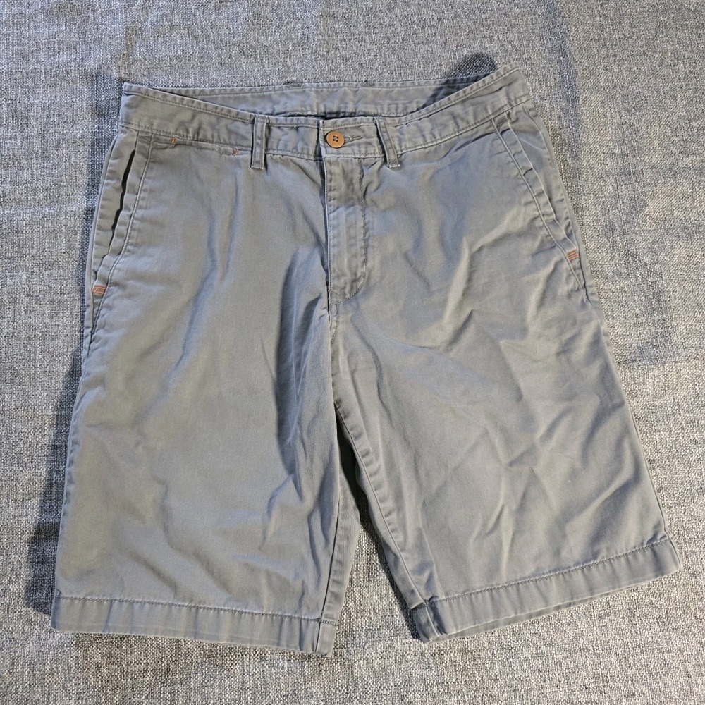 Tommy Bahama Shorts Men' Size 32 Gray Chino Cotton Blend Relaxed Fit